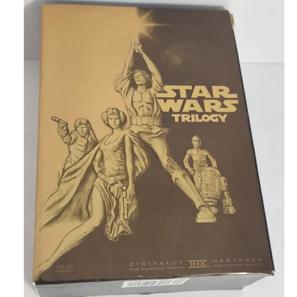 Star Wars Trilogy 4 Disc Gold Box Set DVD THX Mastered - Picture 1 of 4